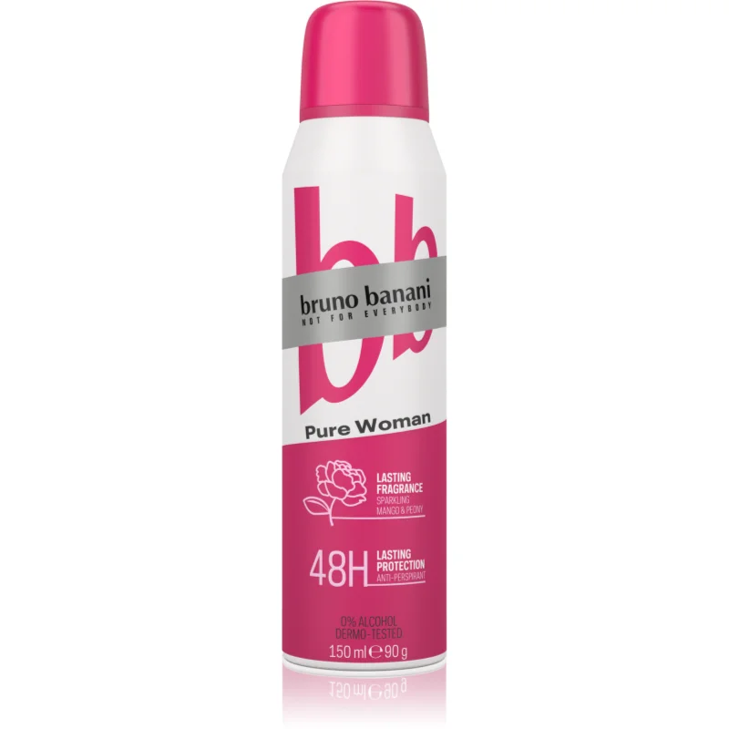 Bruno Banani Pure Woman Sparkling Mango & Peony antiperspirant 48h pro ženy 150 ml - parfo.cz