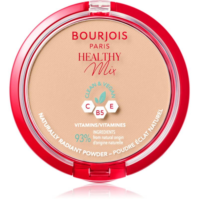 Bourjois Healthy Mix matující pudr pro zářivý vzhled pleti odstín 04 Golden Beige 10 g - parfo.cz