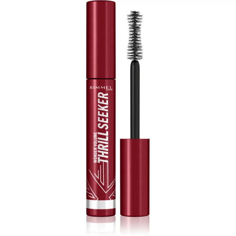 Rimmel WonderVolume Thrill Seeker řasenka pro objem a natočení řas odstín Extreme Black 8 ml - parfo.cz