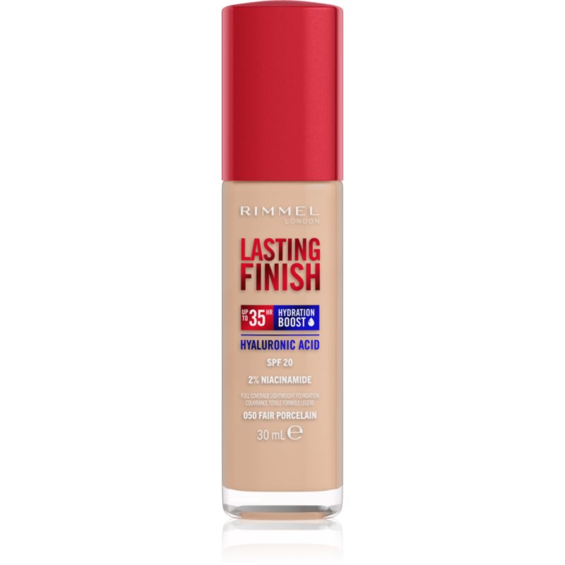 Rimmel Lasting Finish 35H Hydration Boost hydratační make-up SPF 20 odstín 050 Fair Porcelain 30 ml - parfo.cz