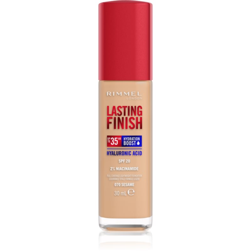 Rimmel Lasting Finish 35H Hydration Boost hydratační make-up SPF 20 odstín 070 Sesame 30 ml - parfo.cz