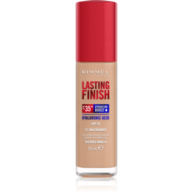 Rimmel Lasting Finish 35H Hydration Boost hydratační make-up SPF 20 odstín 150 Rose Vanilla 30 ml - parfo.cz