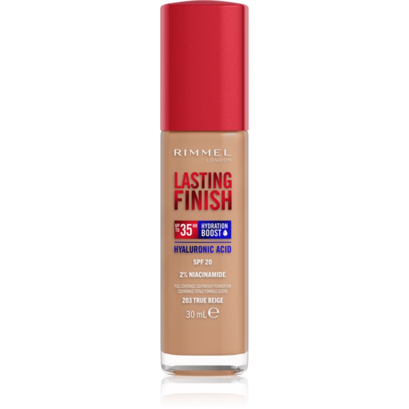 Rimmel Lasting Finish 35H Hydration Boost hydratační make-up SPF 20 odstín 203 True Beige 30 ml - parfo.cz
