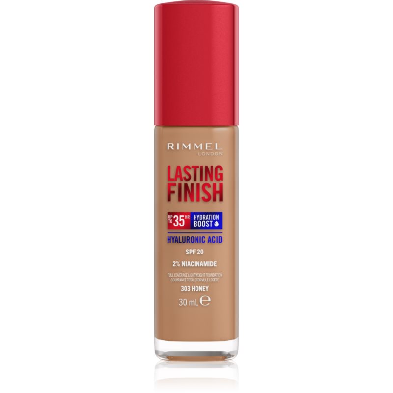 Rimmel Lasting Finish 35H Hydration Boost hydratační make-up SPF 20 odstín 303 Honey 30 ml - parfo.cz