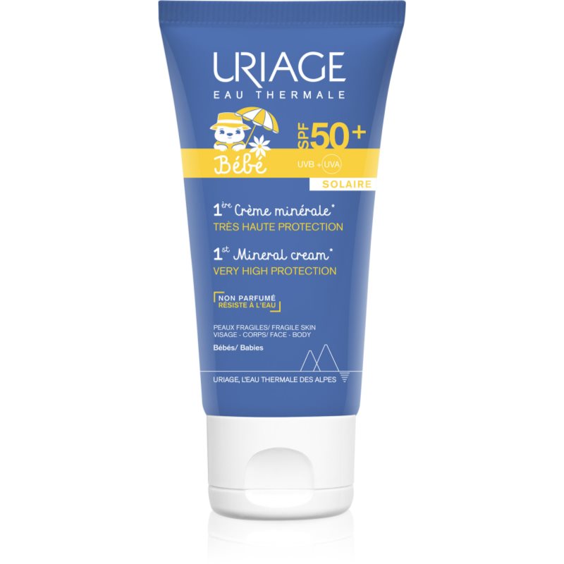Uriage Bébé 1st Mineral Cream SPF 50+ minerální krém na opalování SPF 50+ 50 ml - parfo.cz