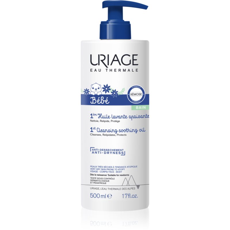 Uriage Bébé 1st Cleansing Soothing Oil zklidňující čisticí olej pro suchou až atopickou pokožku 500 ml - parfo.cz