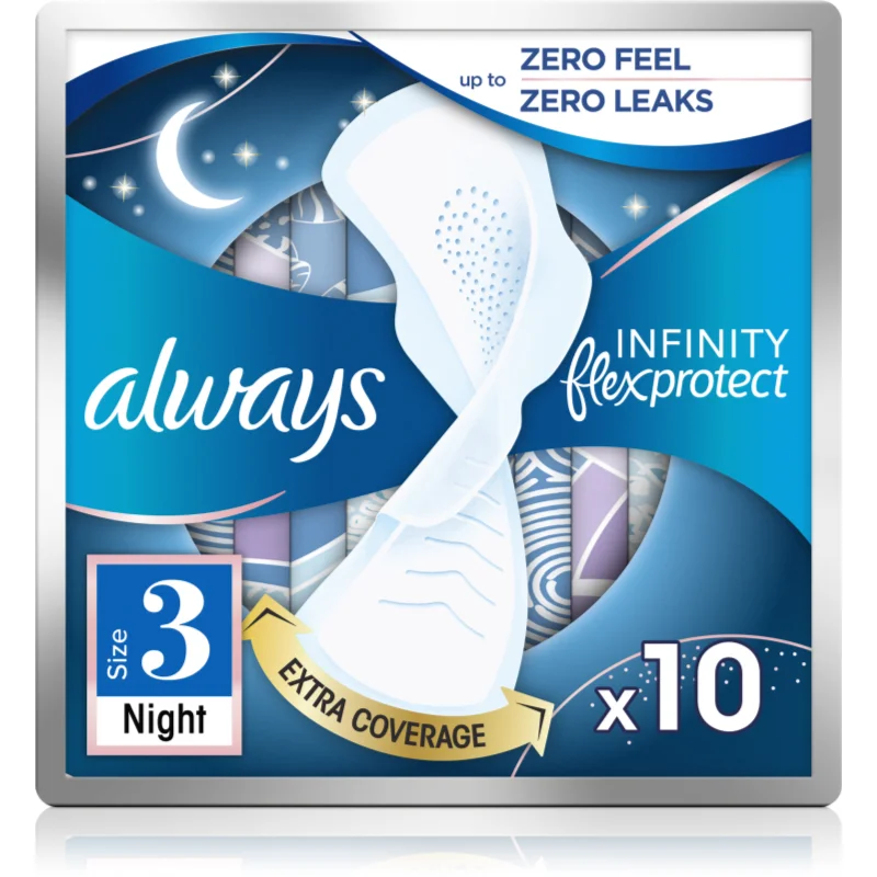 Always Infinity Night Size 3 vložky na noc 10 ks - parfo.cz