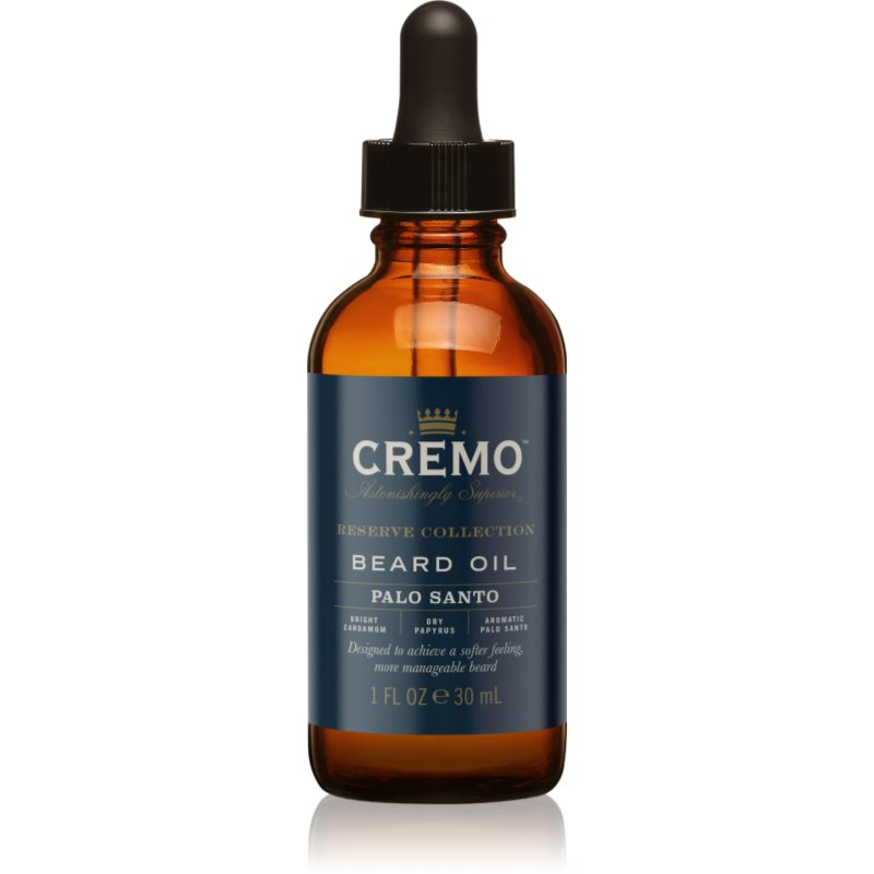 Cremo Reserve Collection Palo Santo olej na vousy pro muže 30 ml - parfo.cz