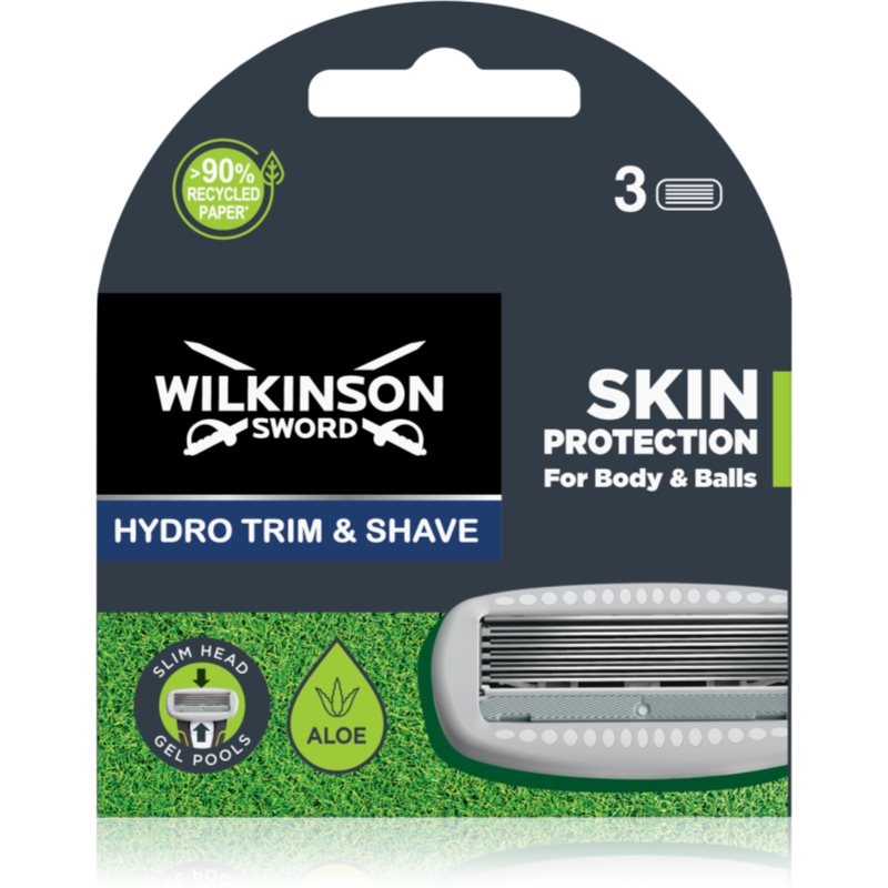 Wilkinson Sword Hydro Trim and Shave Skin Protection For Body and Balls náhradní hlavice 3 ks - parfo.cz
