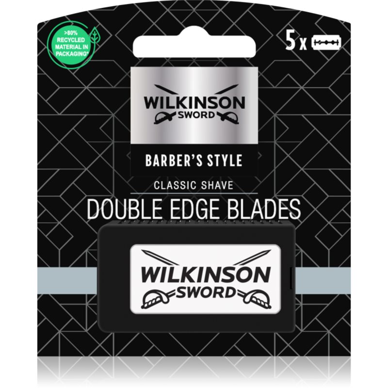 Wilkinson Sword Barbers Style Classic Shave Double Edge Blades náhradní žiletky 5 ks - parfo.cz