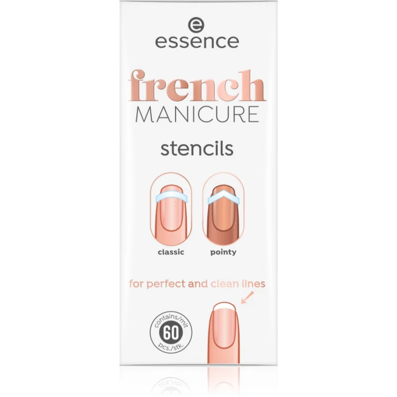 Essence French MANICURE šablony na francouzskou manikúru 60 ks - parfo.cz