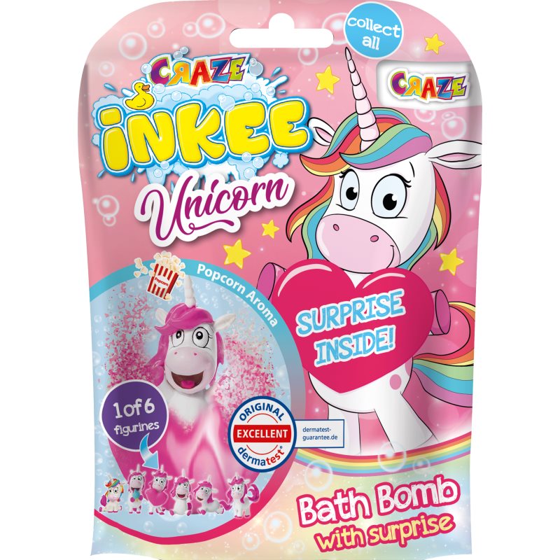 Craze INKEE Unicorn koupelová bomba pro děti 1 ks - parfo.cz