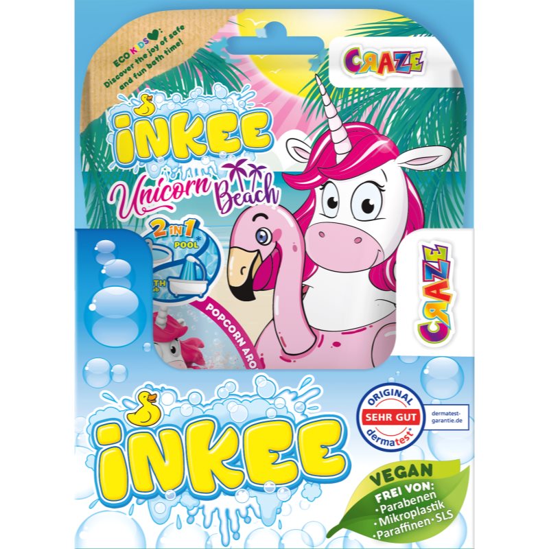 Craze INKEE Unicorn Beach koupelová bomba pro děti 1 ks - parfo.cz