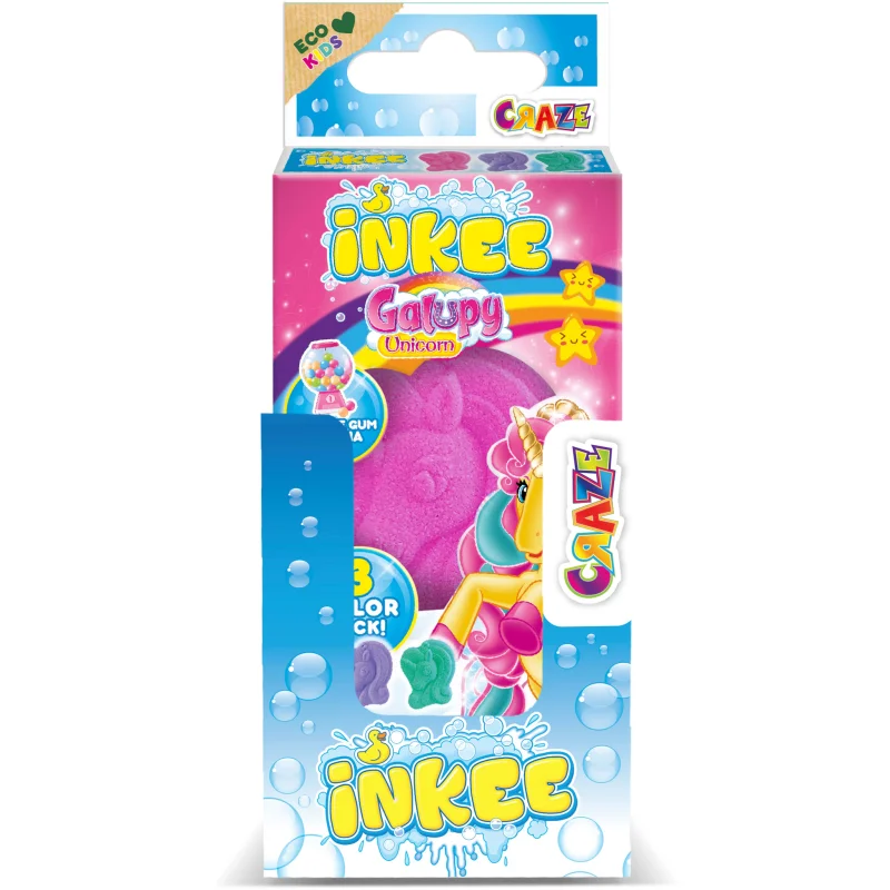Craze INKEE Galupy Unicorn koupelová bomba pro děti 3x15 g - parfo.cz
