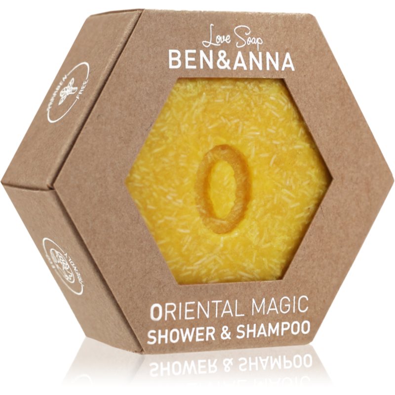 BEN&ANNA Love Soap Shower & Shampoo tuhý šampon a sprchový gel 2 v 1 Oriental Magic 60 g - parfo.cz