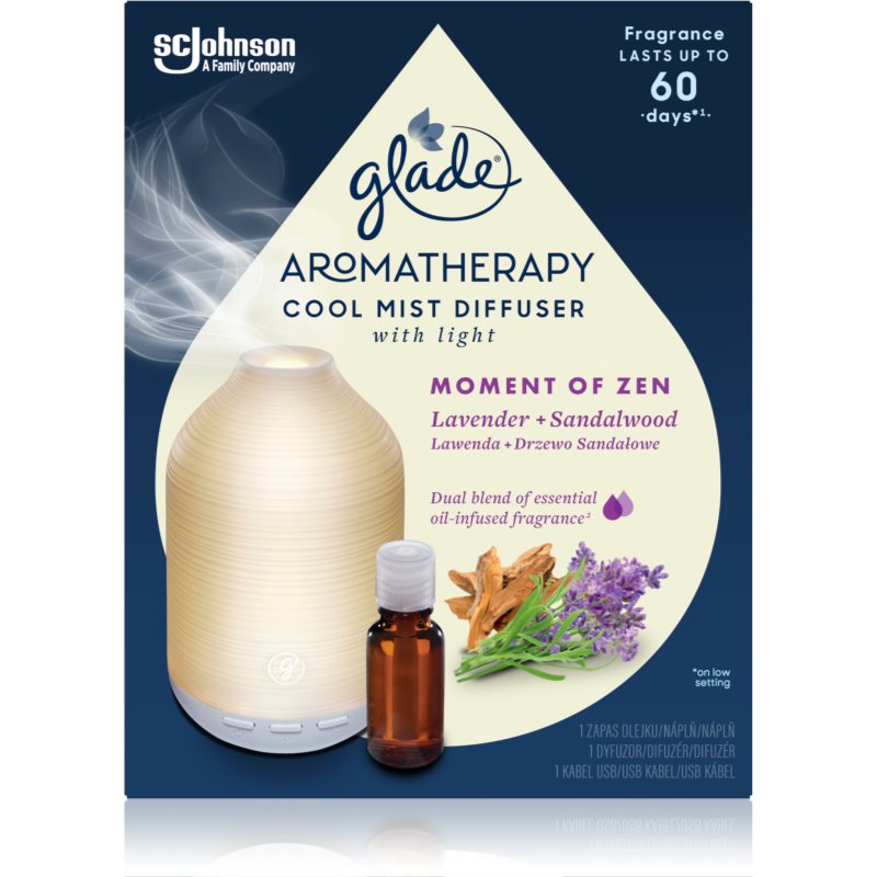 GLADE Aromatherapy Moment of Zen aroma difuzér s náplní Lavender + Sandalwood 17