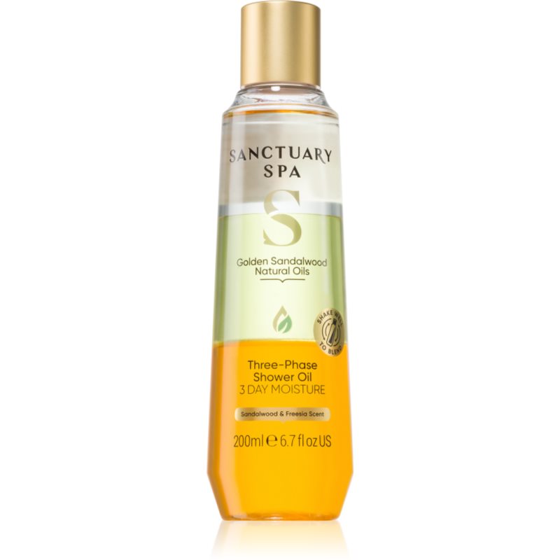 Sanctuary Spa Golden Sandalwood třífázový sprchový olej 200 ml - parfo.cz