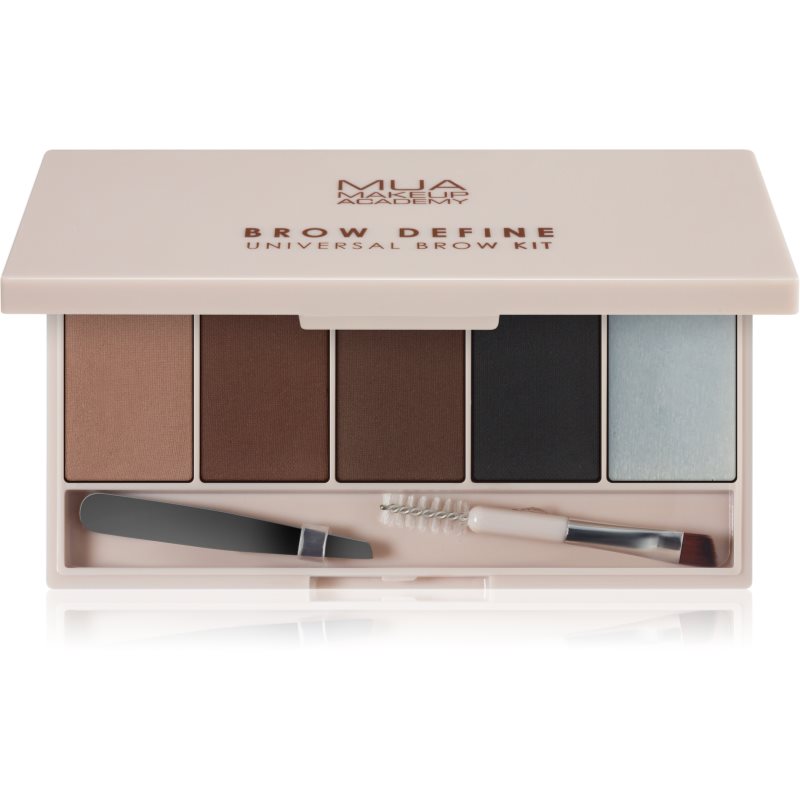 MUA Makeup Academy Brow Define paletka pudrových stínů na obočí s aplikátorem 1 ks - parfo.cz