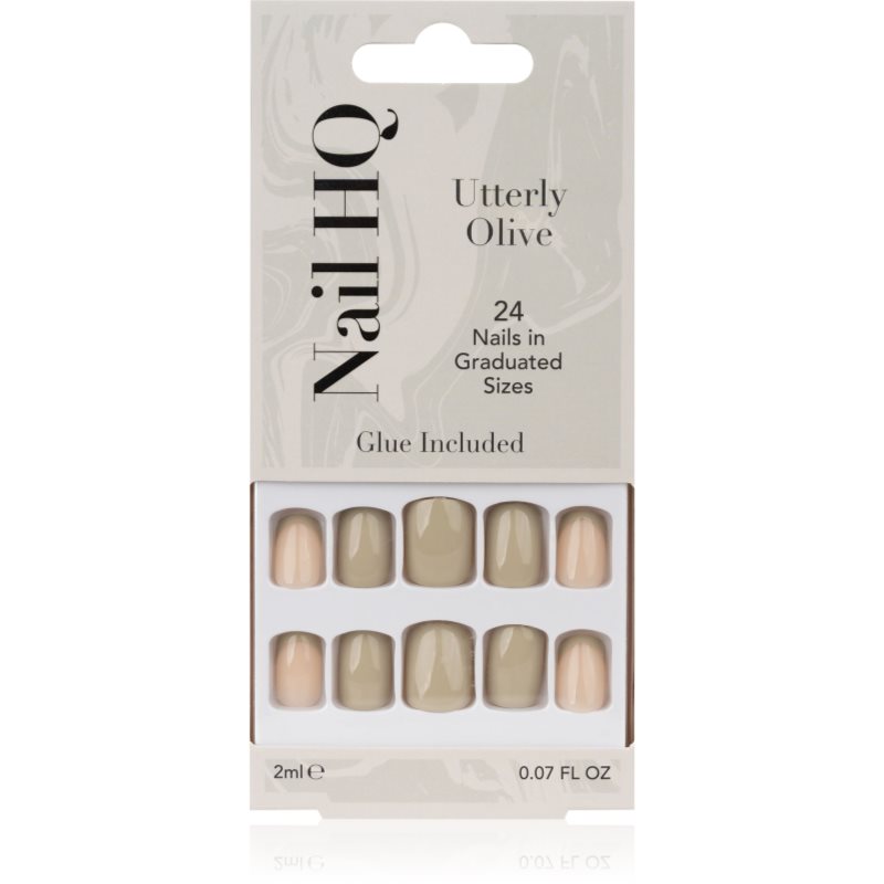 Nail HQ Square umělé nehty Utterly Olive 24 ks - parfo.cz