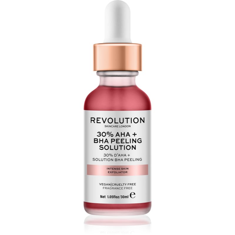 Revolution Skincare AHA + BHA 30% Peeling Solution intenzivní chemický peeling pro rozjasnění pleti 30 ml - parfo.cz