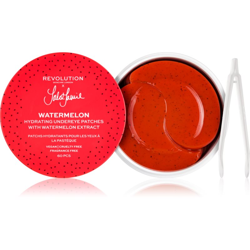 Revolution Skincare X Jake-Jamie Watermelon hydrogelová maska na oční okolí pro rozjasnění a hydrataci 60 ks - parfo.cz