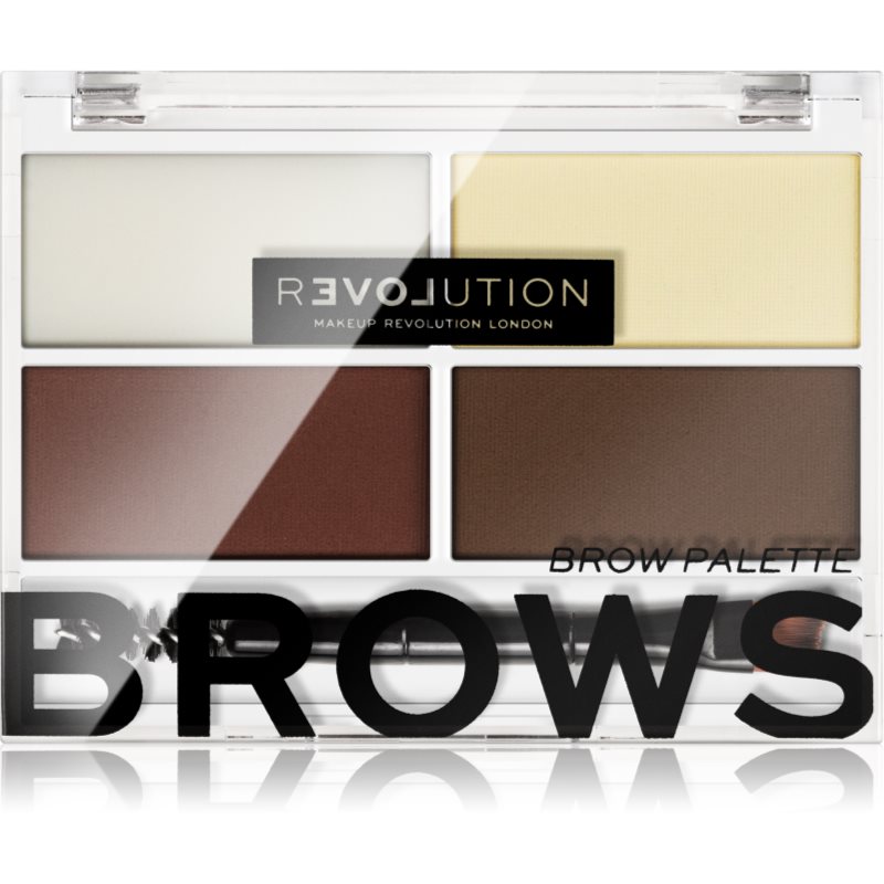 Revolution Relove Colour Cult paleta pro líčení obočí odstín Dark 3
