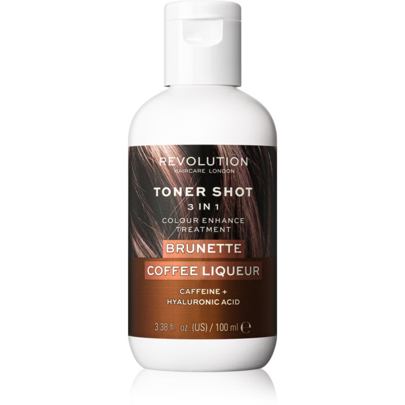 Revolution Haircare Toner Shot Brunette Coffee Liquer vyživující tónovací maska 3 v 1 odstín Brunette Coffee Liquer 100 ml - parfo.cz