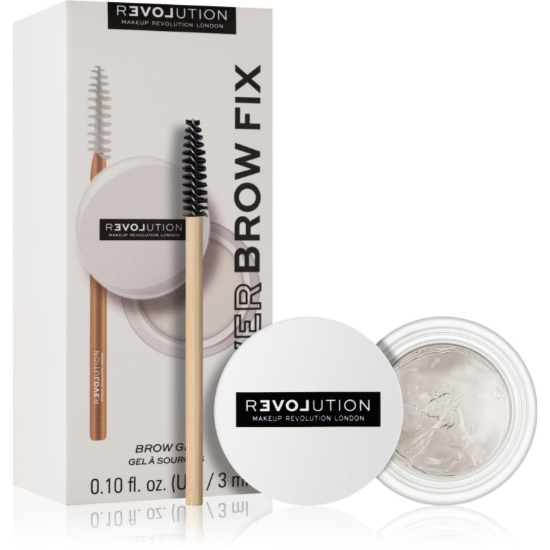 Revolution Relove Power Brow gel na obočí se štětečkem odstín Clear 3 ml - parfo.cz