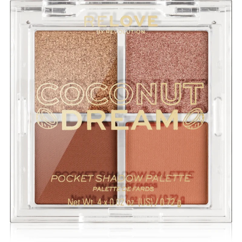 Revolution Relove Pocket Palette paletka očních stínů odstín Coconut Dream 4x0.72 g - parfo.cz