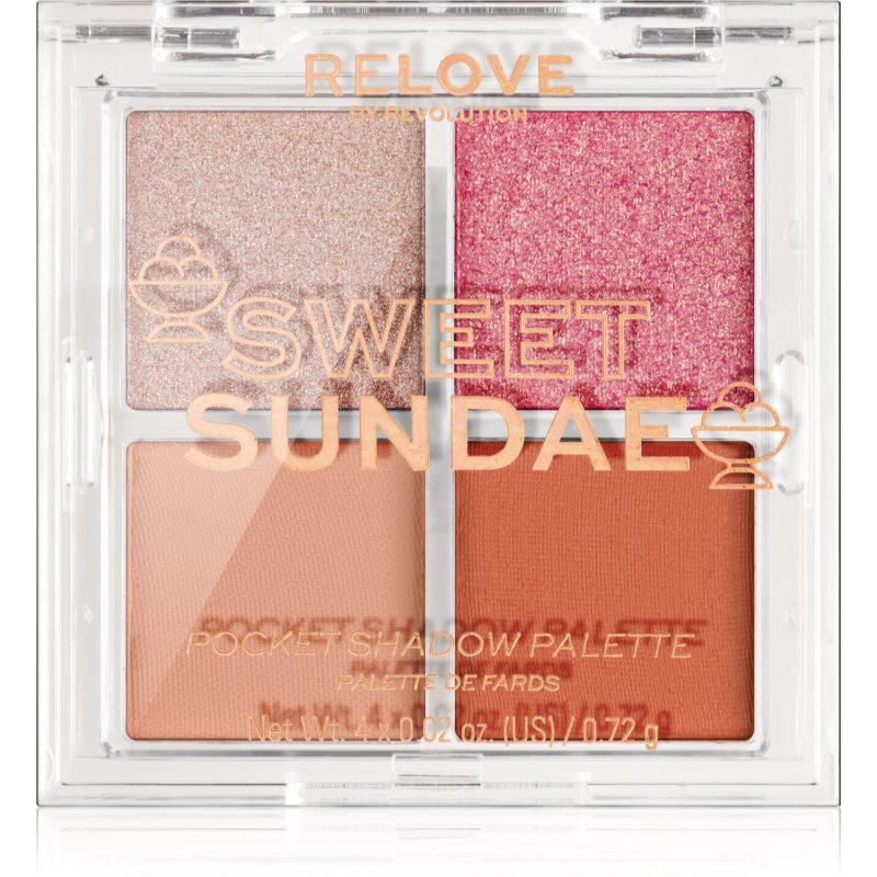Revolution Relove Pocket Palette paletka očních stínů odstín Sweet Sundae 4x0.72 g - parfo.cz