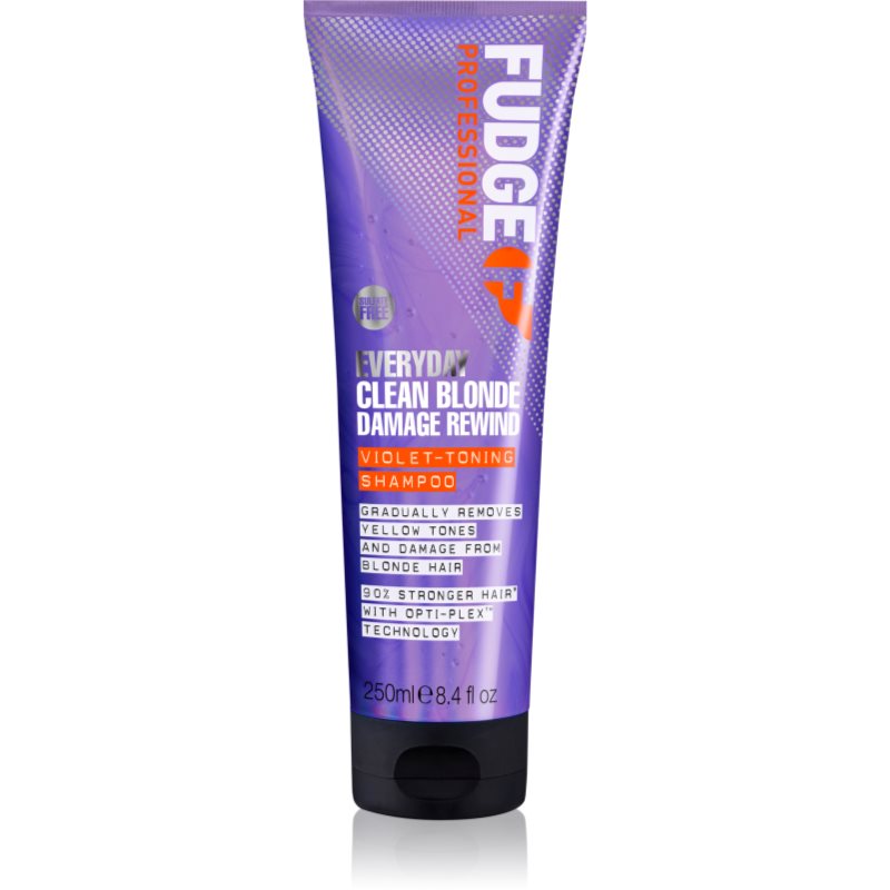 Fudge Everyday Clean Blonde Damage Rewind Shampoo jemný šampon ke každodennímu použití pro blond a melírované vlasy 250 ml - parfo.cz