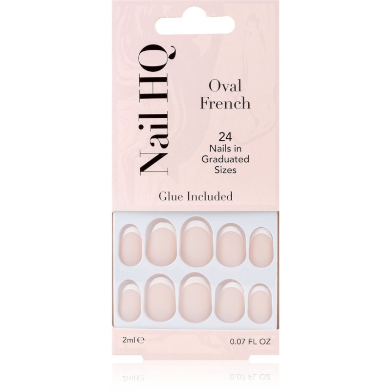 Nail HQ Oval French umělé nehty 24 ks - parfo.cz