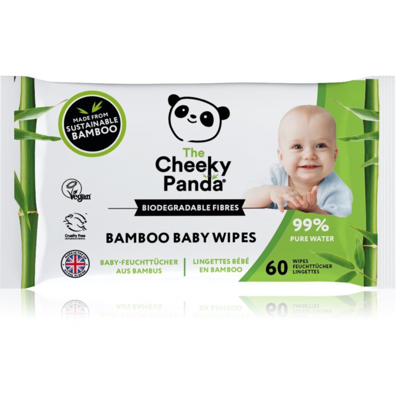 Cheeky Panda Bamboo Baby Wipes vlhčené ubrousky pro děti z bambusu 60 ks - parfo.cz