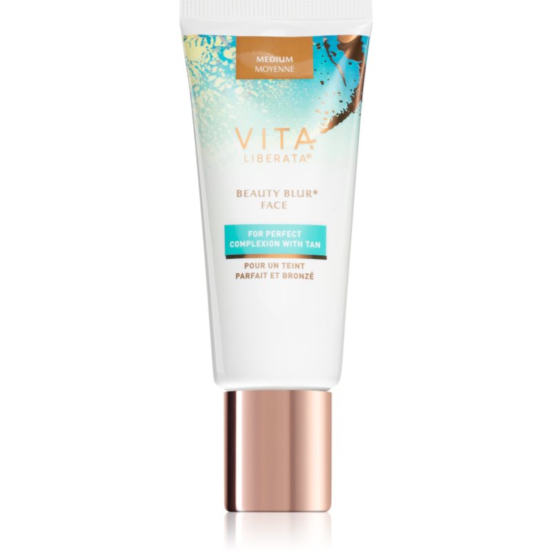 Vita Liberata Beauty Blur Face tónovaný samoopalovací krém pro rozjasnění a hydrataci odstín Medium 30 ml - parfo.cz