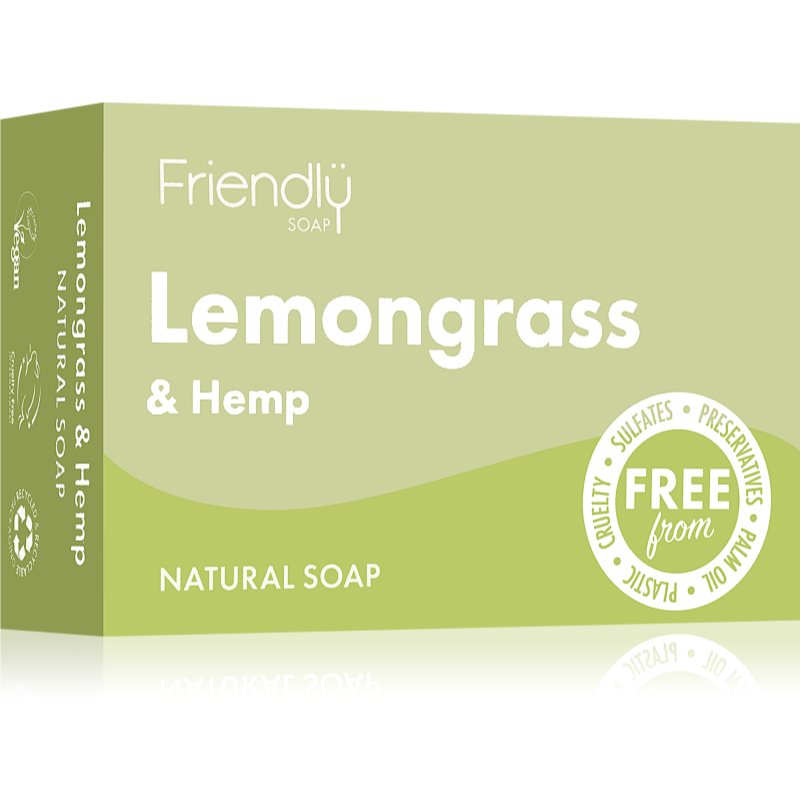 Friendly Soap Natural Soap Lemongrass & Hemp přírodní mýdlo 95 g - parfo.cz