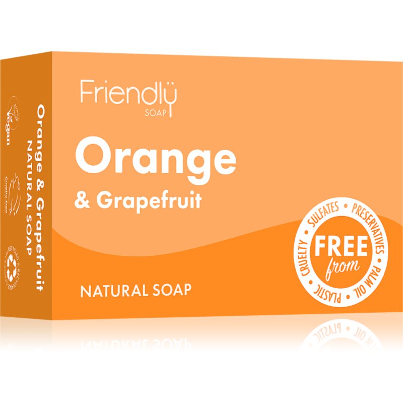 Friendly Soap Natural Soap Orange & Grapefruit přírodní mýdlo 95 g - parfo.cz