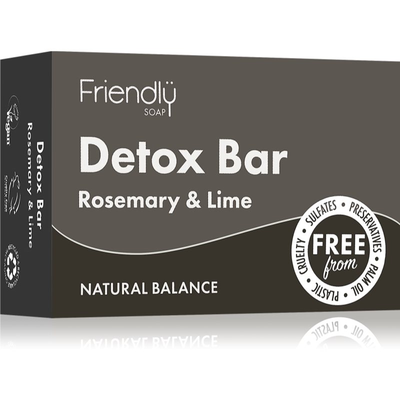 Friendly Soap Detox Bar Rosemary & Lime přírodní mýdlo 95 g - parfo.cz