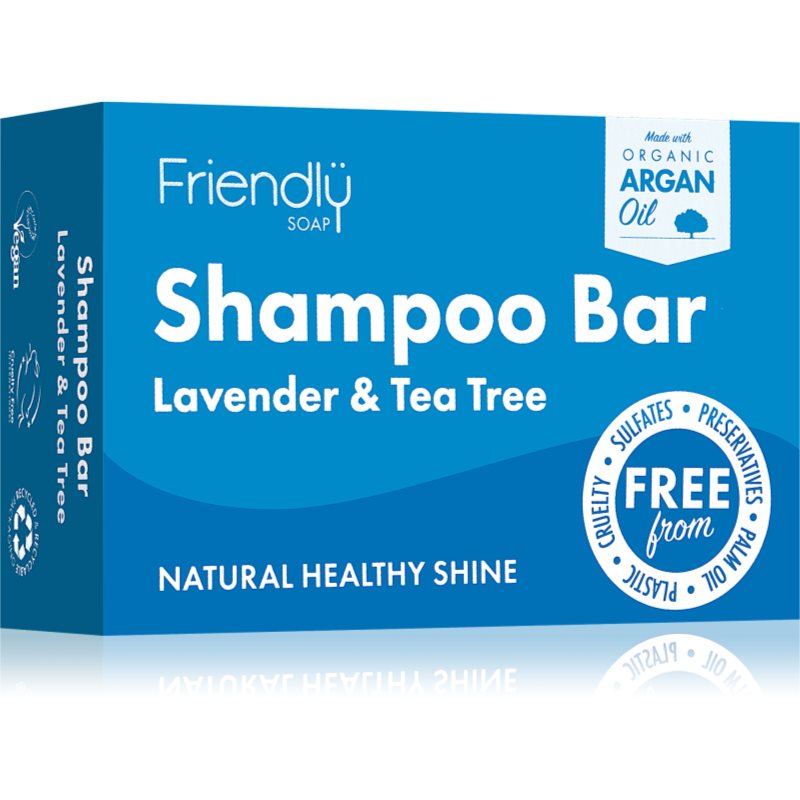 Friendly Soap Natural Shampoo Bar Lavender and Tea Tree přírodní mýdlo na vlasy 95 g - parfo.cz