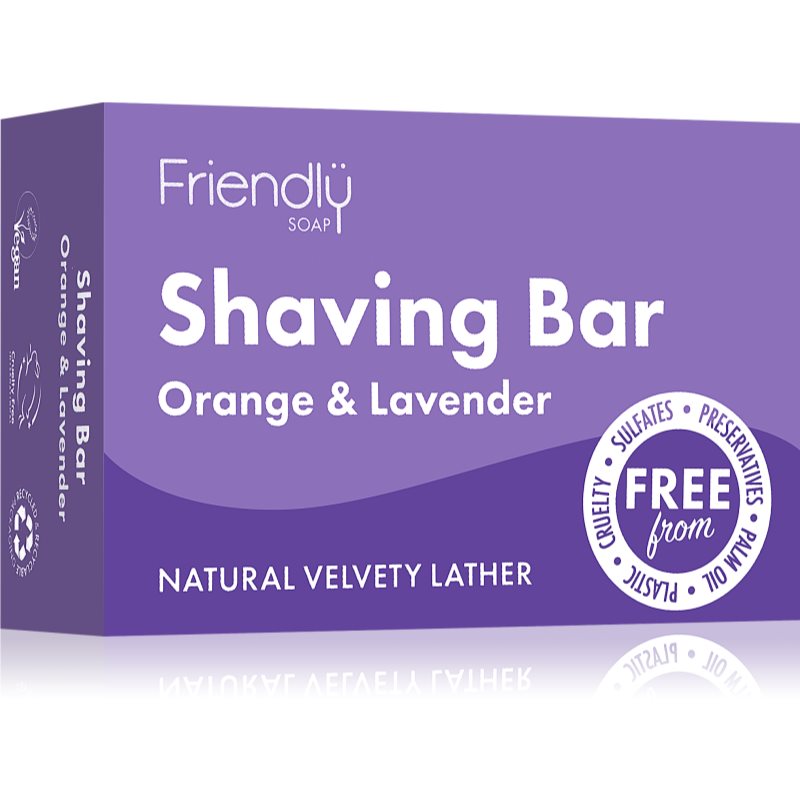 Friendly Soap Shaving Bar Orange & Lavender přírodní mýdlo na holení 95 g - parfo.cz