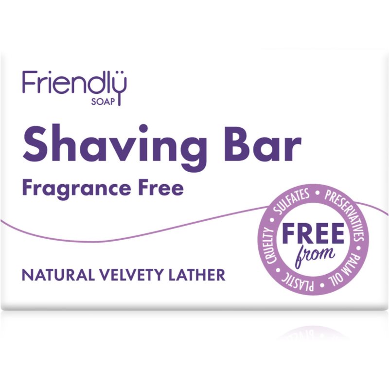 Friendly Soap Shaving Bar Fragrance Free přírodní mýdlo na holení bez parfemace 95 g - parfo.cz