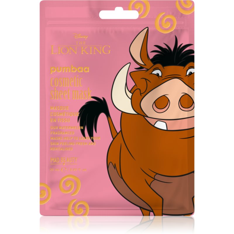 Mad Beauty Lion King Pumba hydratační plátýnková maska 25 ml - parfo.cz