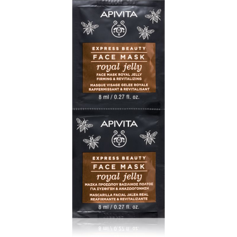 Apivita Express Beauty Anti-aging Face Mask Royal Jelly revitalizační pleťová maska se zpevňujícím účinkem 2 x 8 ml - parfo.cz