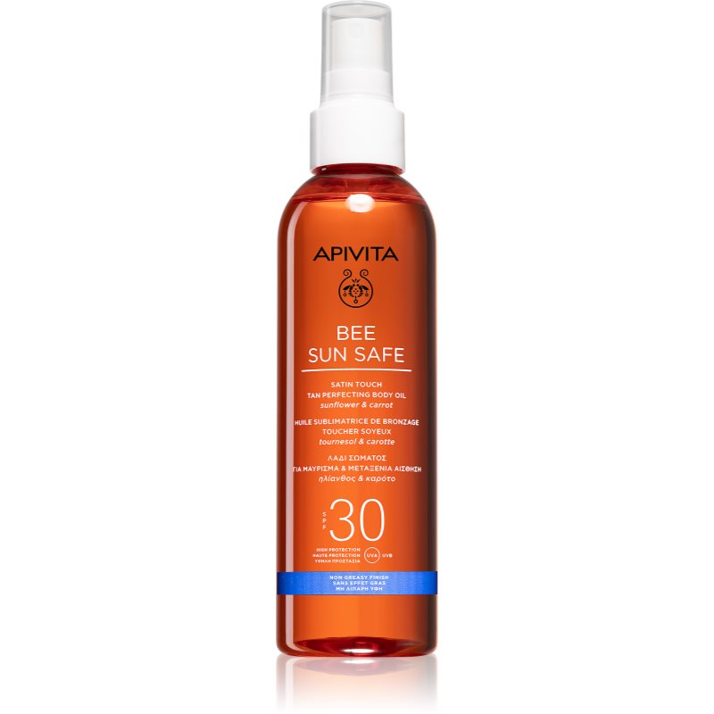 Apivita Bee Sun Safe Satin Touch Oil SPF30 olej na opalování SPF 30 200 ml - parfo.cz