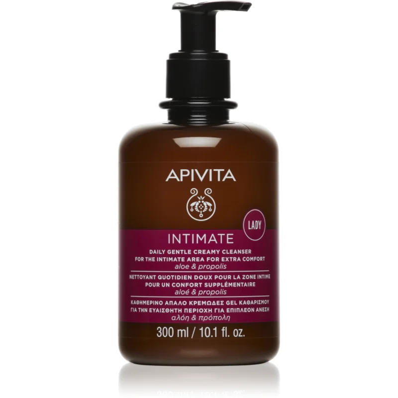 Apivita Intimate Lady Creamy Cleanser jemný gel na intimní hygienu pro každodenní použití 300 ml - parfo.cz
