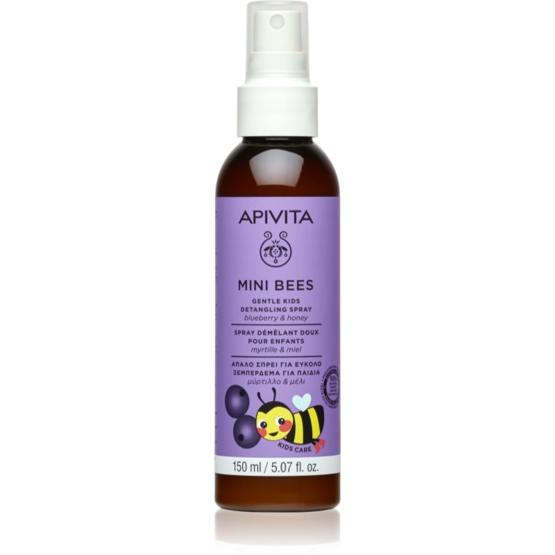 Apivita Mini Bees Gentle Kids Detangling Spray Blueberry&Honey sprej pro snadné rozčesání vlasů 150 ml - parfo.cz