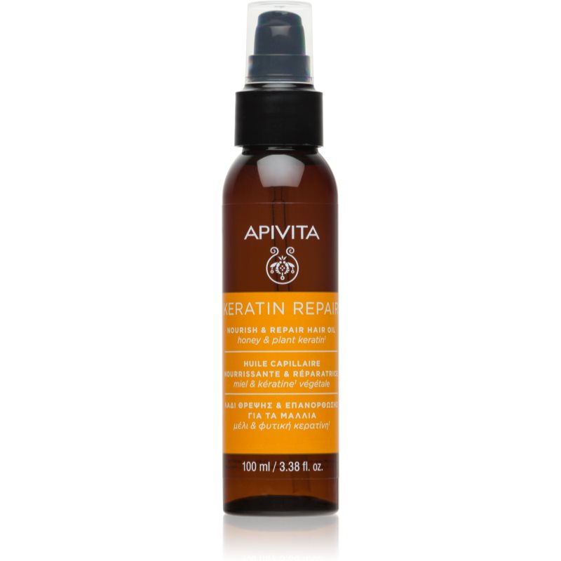Apivita Keratin Repair Nourish Repair Hair Oil vlasový olej pro suché a poškozené vlasy 100 ml - parfo.cz