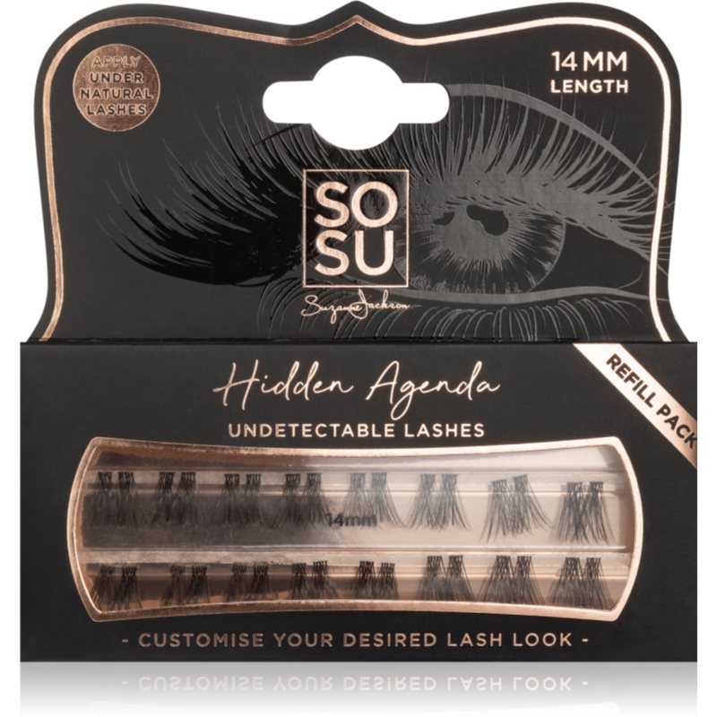 SOSU Cosmetics Hidden Agenda Undetectable Lashes trsové nalepovací řasy bez uzlíku 14 mm 1 ks - parfo.cz