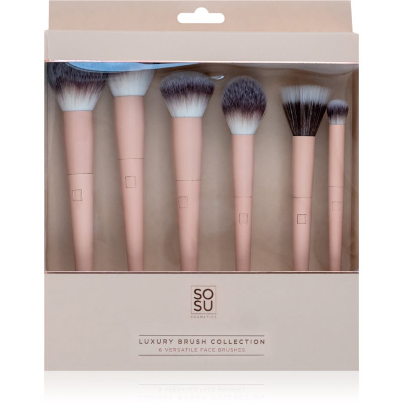SOSU Cosmetics Luxury Brush Face Collection sada štětců na obličej 6 ks - parfo.cz
