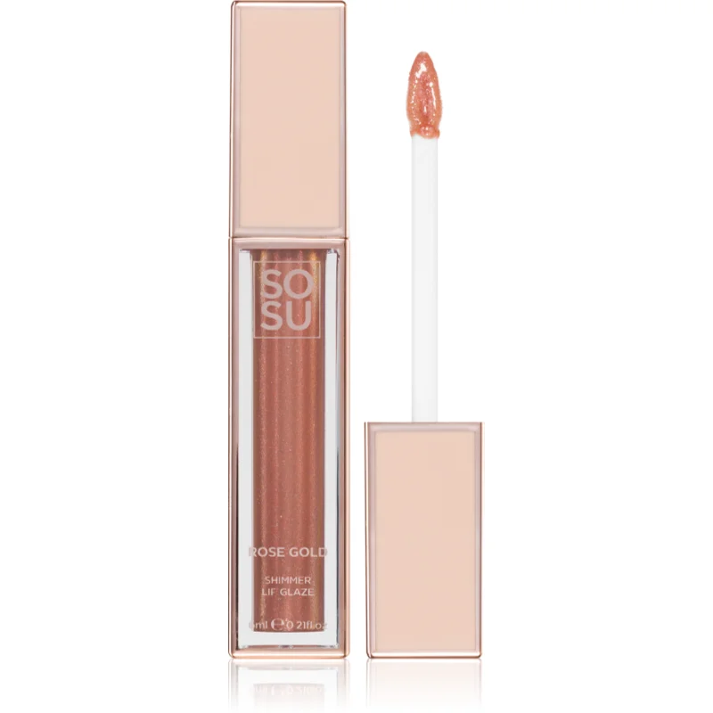 SOSU Cosmetics Shimmer Lip Glaze hydratační lesk na rty třpytivý odstín Golden 6 ml - parfo.cz