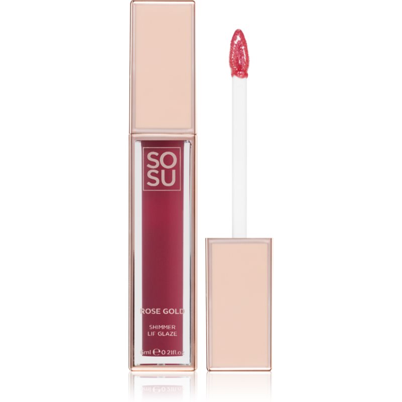 SOSU Cosmetics Satin Lip Glaze hydratační lesk na rty odstín Berry Sweet 6 ml - parfo.cz